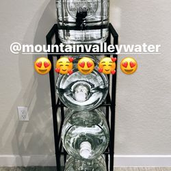 WATER Mountain Valley Water Dispenser & 5 Bottles 