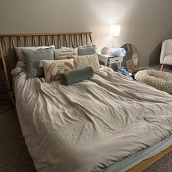 Queen wooden bed frame