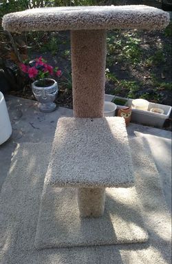 A cat tree at window level 36 in step