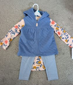 Brand New Toddler girl Carter's 3 piece set - 24 months 