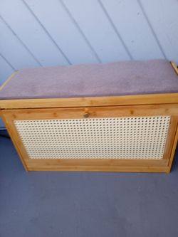 Brand New Small Bamboo Shoes Bench. Perfect for an apartment.