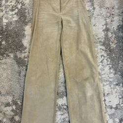 Express Real Suede Pants Sz 1/2 Beige