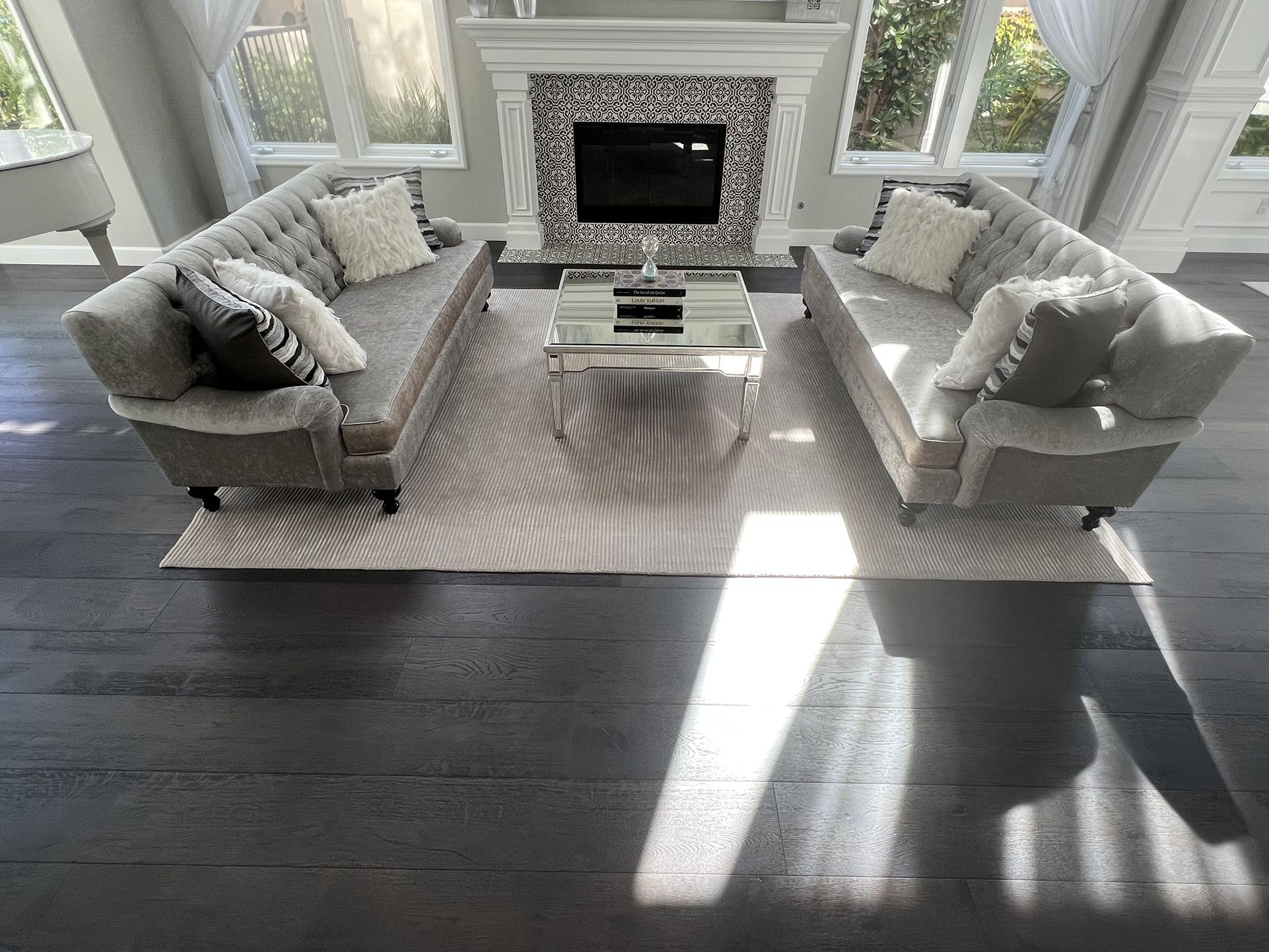 Custom Sofas Silver Like New $500 Each