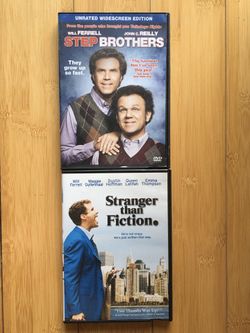Will Ferrell DVD SET John C. Reilly Step Brothers Stranger Than Fiction Set $10.00