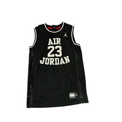 Air Jordan Boys Jersey M Black  White Sleeveless