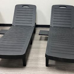 Oversized Outdoor Chaise Lounge Chairs Set of 2