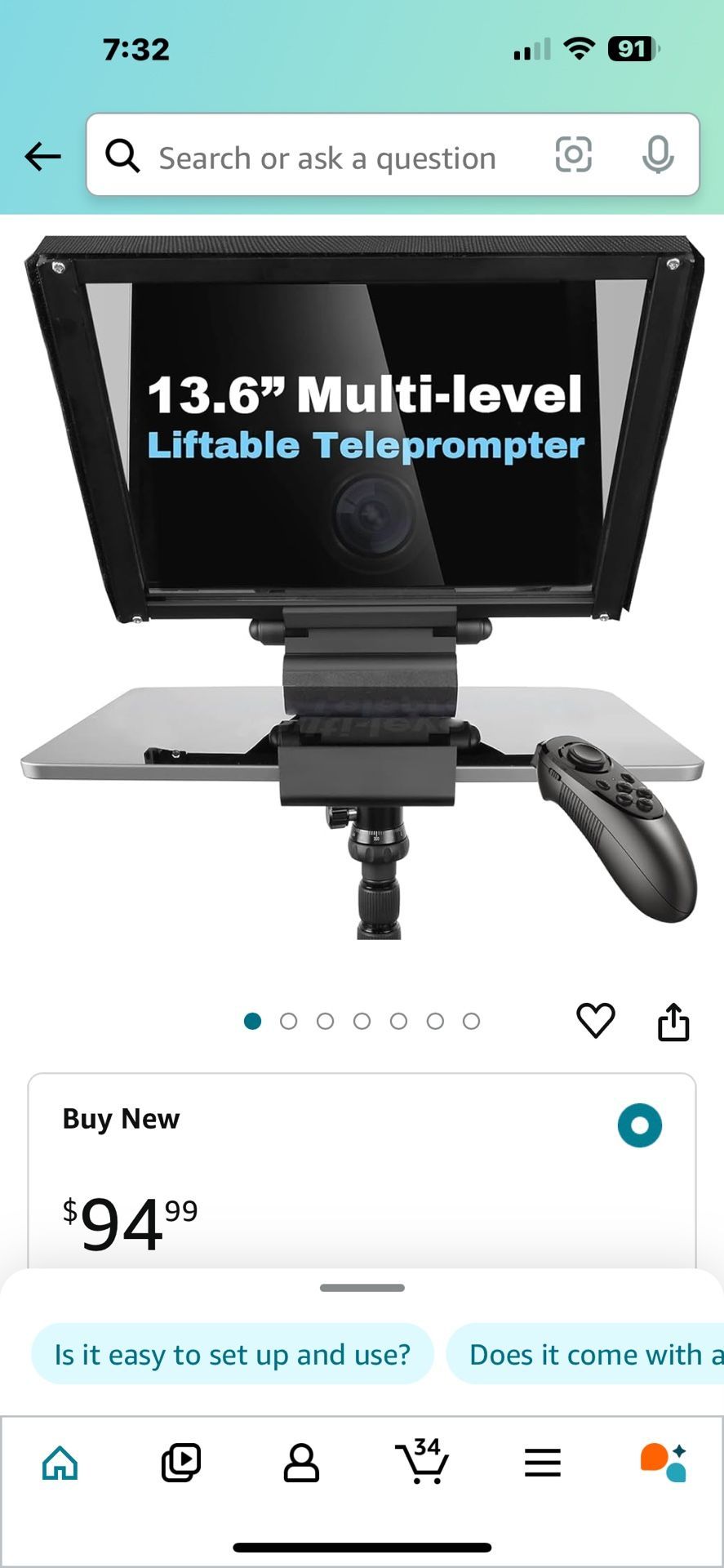 13 Inch remote control Teleprompter Brand New