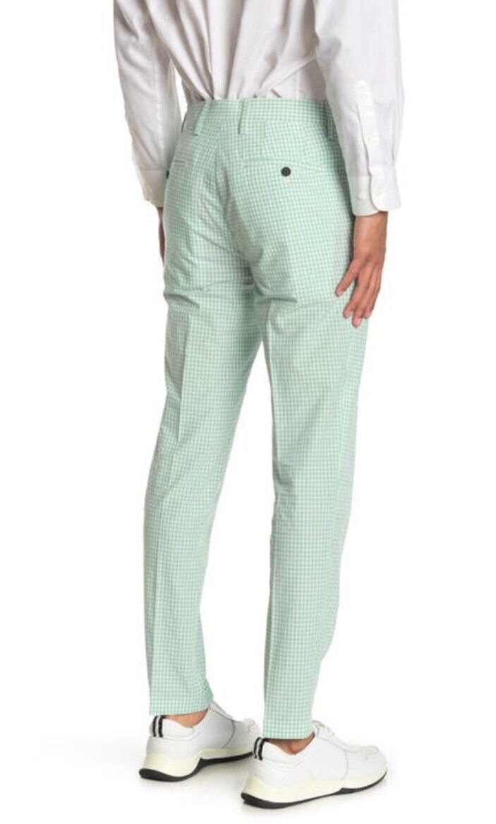 Burberry Gingham cotton tailor trousers in pale opal size 52 EU 42 US
