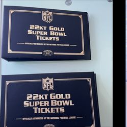 22 KT  Gold Super Bowl Tickets 