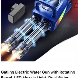 Water Gun with Rotating Barrel, LED Muzzle Light