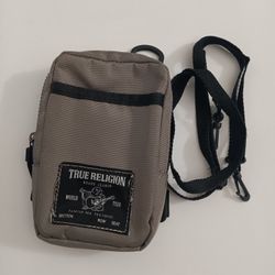 True Religion Men’s Grey Over The Shoulder Bag Pre-owned w/Replacement Straps