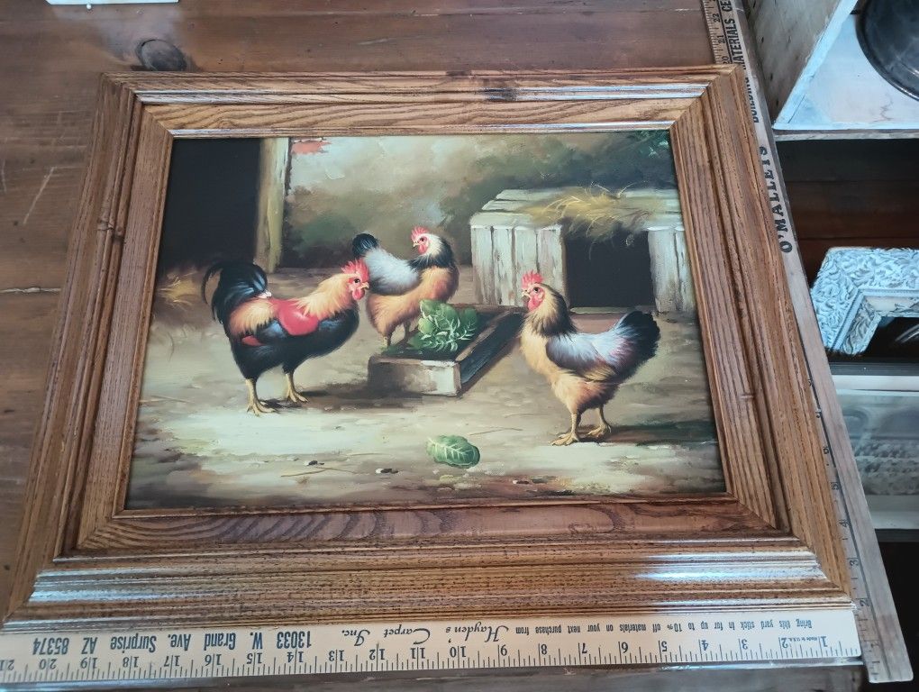 Chicken Oil Painting