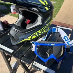 Racing Helmet With Goggles 