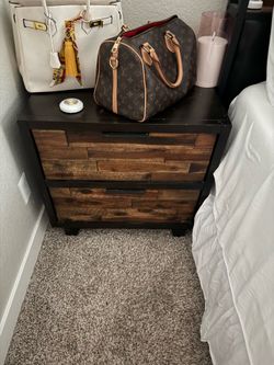 Rustic Wood Nightstand – Matching Bedroom Set Piece