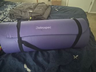 Retrospec Purple Yoga Mat with Carry Strap