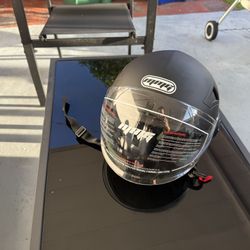 MMG Motorcycle Helmet Open Face Flip-Up  Visor DOT - Matte Black Medium