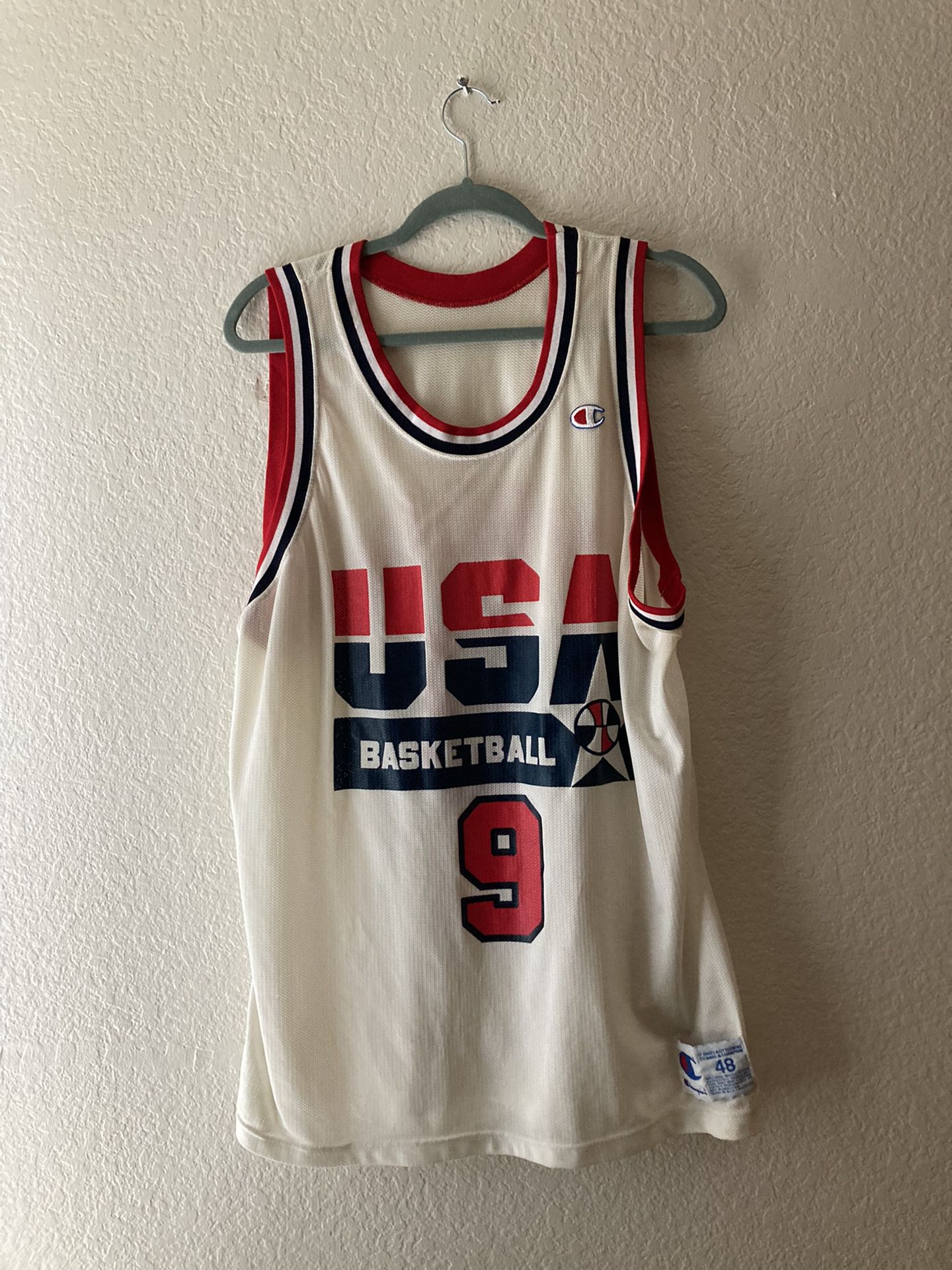 Michael Jordan White #9 USA Throwback Basketball Jersey