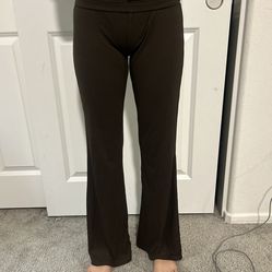 Chocolate brown flared pants