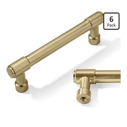 khtumeware 6 Pack 4 Inch(102mm) Champagne Bronze Kitchen Cabinet Handles