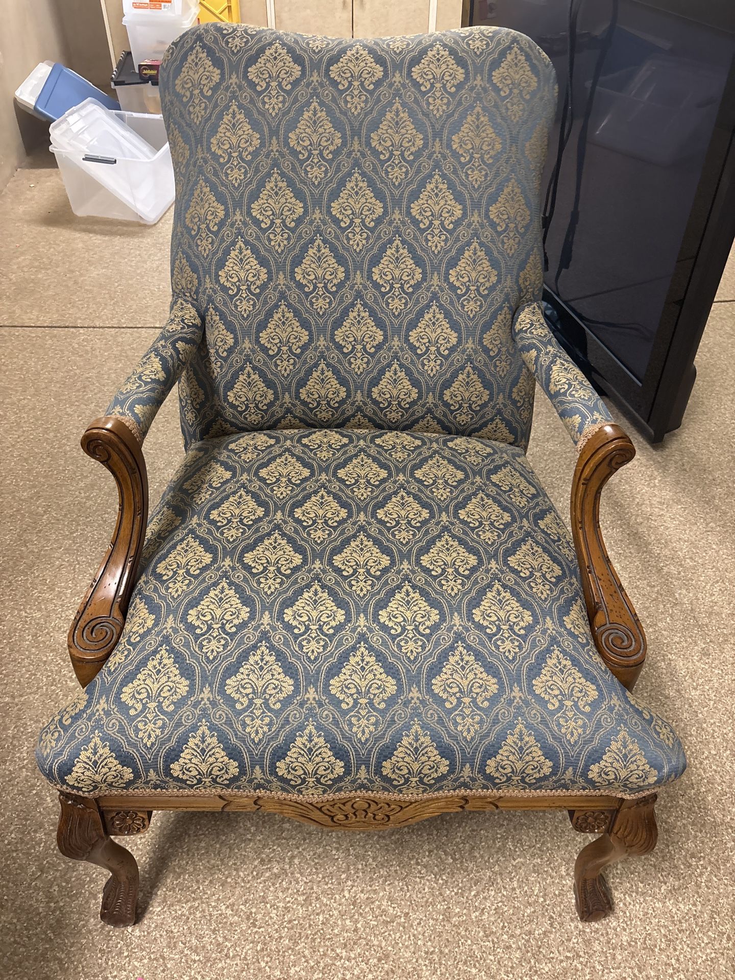 Vintage Upholstered Green Chair