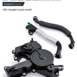 PCV Valve Engine Crankcase Vent Valve Oil Separator with Breather Hose Kit Compatible with Audi A3, A4, A5, Q5, TT, VW Beetle,CC, Golf， Jetta, Passat,