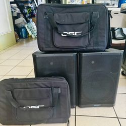QSC CP12, Powered Speakers, Hardly used, Bought  April 2023
