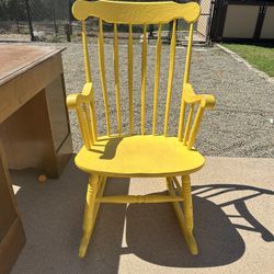 Indoor Yellow Rocking Chair