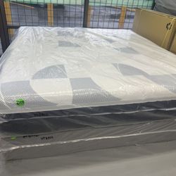 KING SIZE ENGLANDER HYBRID MATTRESS & BOX SPRINGS BED SET