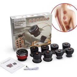 Electric Vacuum Cupping Set 12 Levels LED Heat Wireless Smart Massager