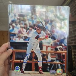 Autographed Photo Of mlb great wally Joyner with coa