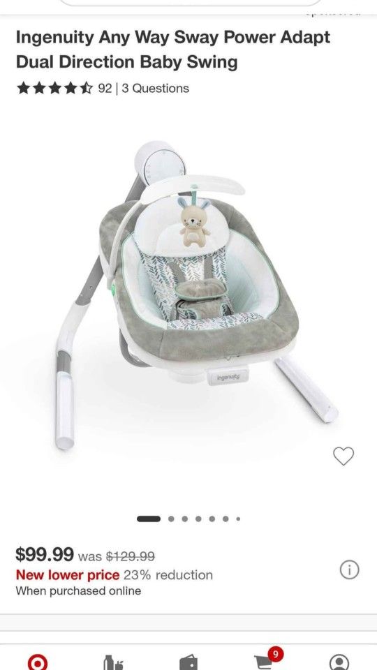 Baby Swing Ingenuity Any Way Sway 