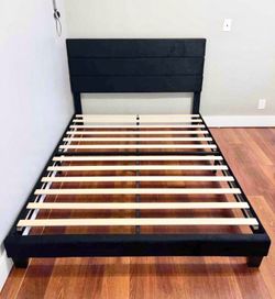 Absolutely Gorgeous Queen-size platform bed in black velvet! Excellent, like new condition!!!