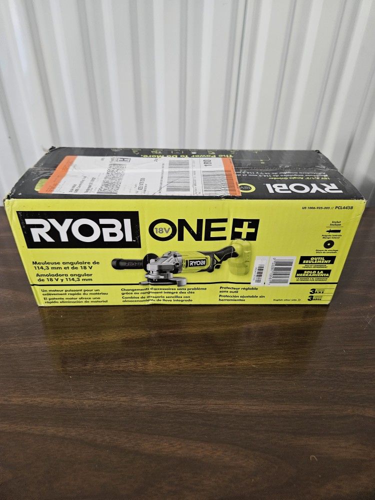 NEW Ryobi ONE+ 18V 4-1/2β Angle Grinder PCL445B (Tool Only)