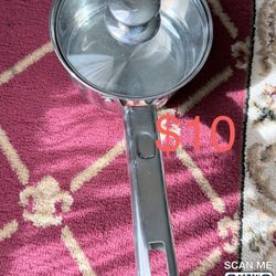 Stainless Steel Saucepan Set 1Qt With Glass Lid