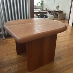 Oval Wood Oak MCM Coffee Table