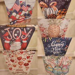 Seven Holiday flags