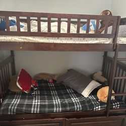 Twin Bunk Bed With Drawers 