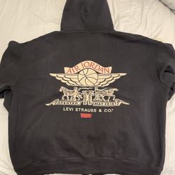 Nike Jordan x Levis Full Zip Hoodie Black large
