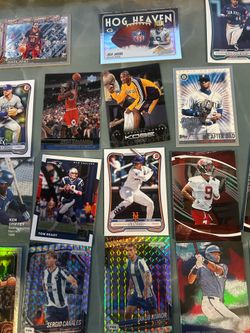 45 card lot . Jordan , Kobe , Brady , Griffey , rookies.  See pics
