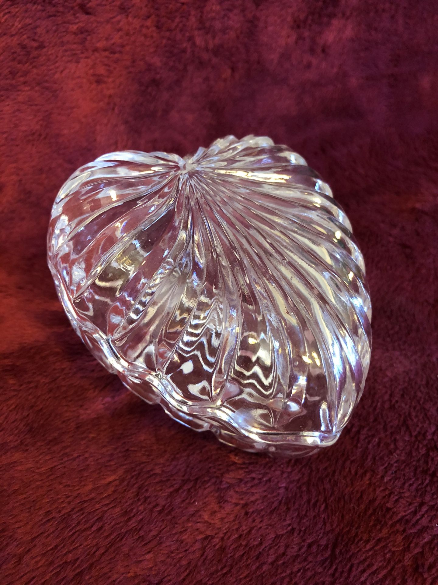Crystal Heart Box Dishes