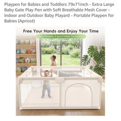 Large Play Yard For Babies And Toddlers 
