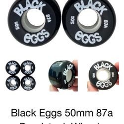 skateboard wheels and bearings Black Eggs