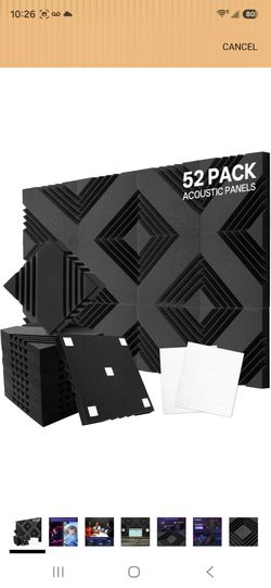 52 Pack 12 Inch Acoustic Panels $20