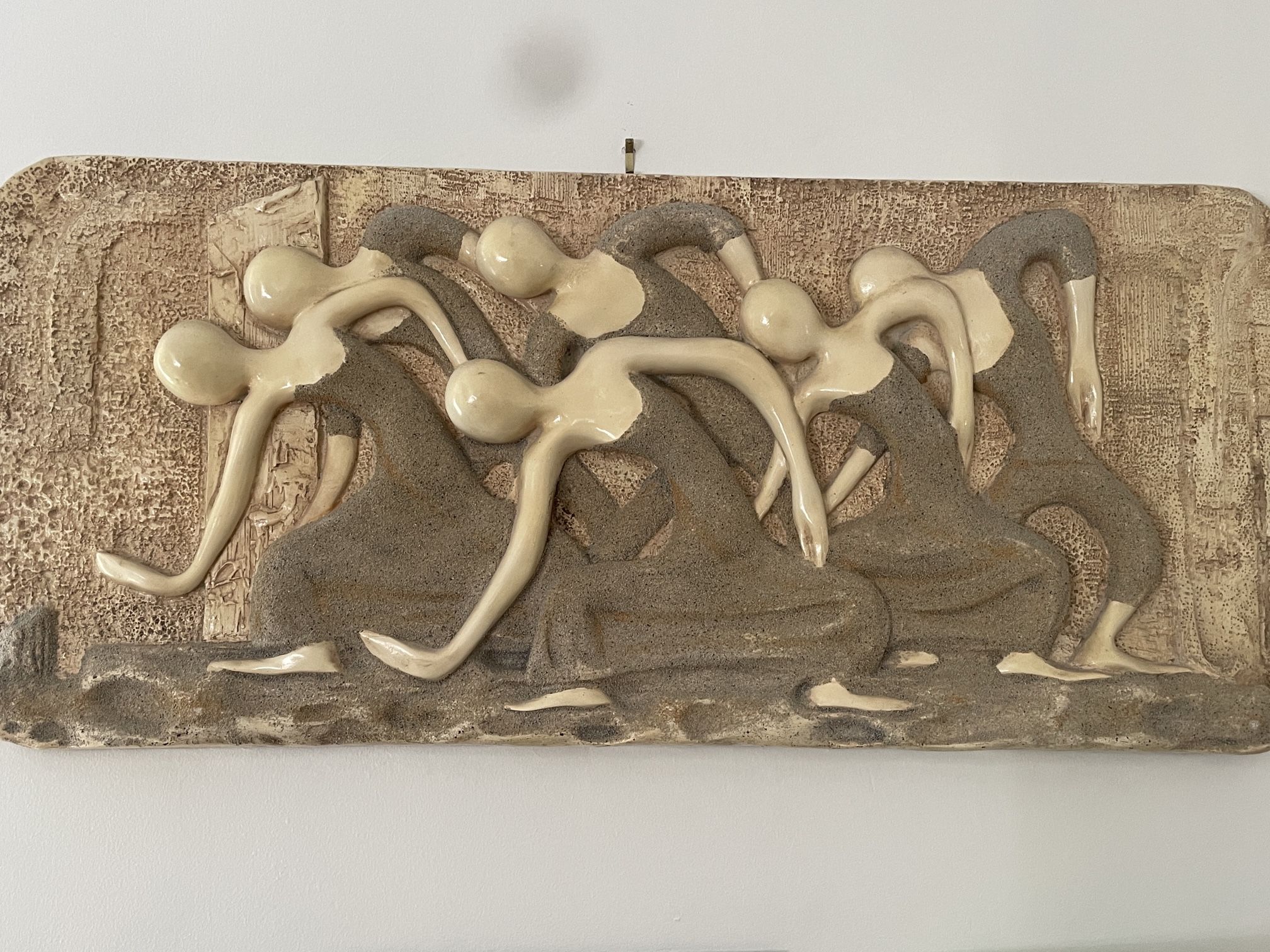 Vintage Finesse Originals “Dancers” Wall Sculpture – Mid Century Modern Fiberglass Rare Art