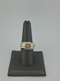 Silver Ring With Gold-plated Accents DAVID YURMAN 