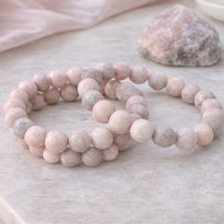 Natural Matte Pink Zebra Jasper