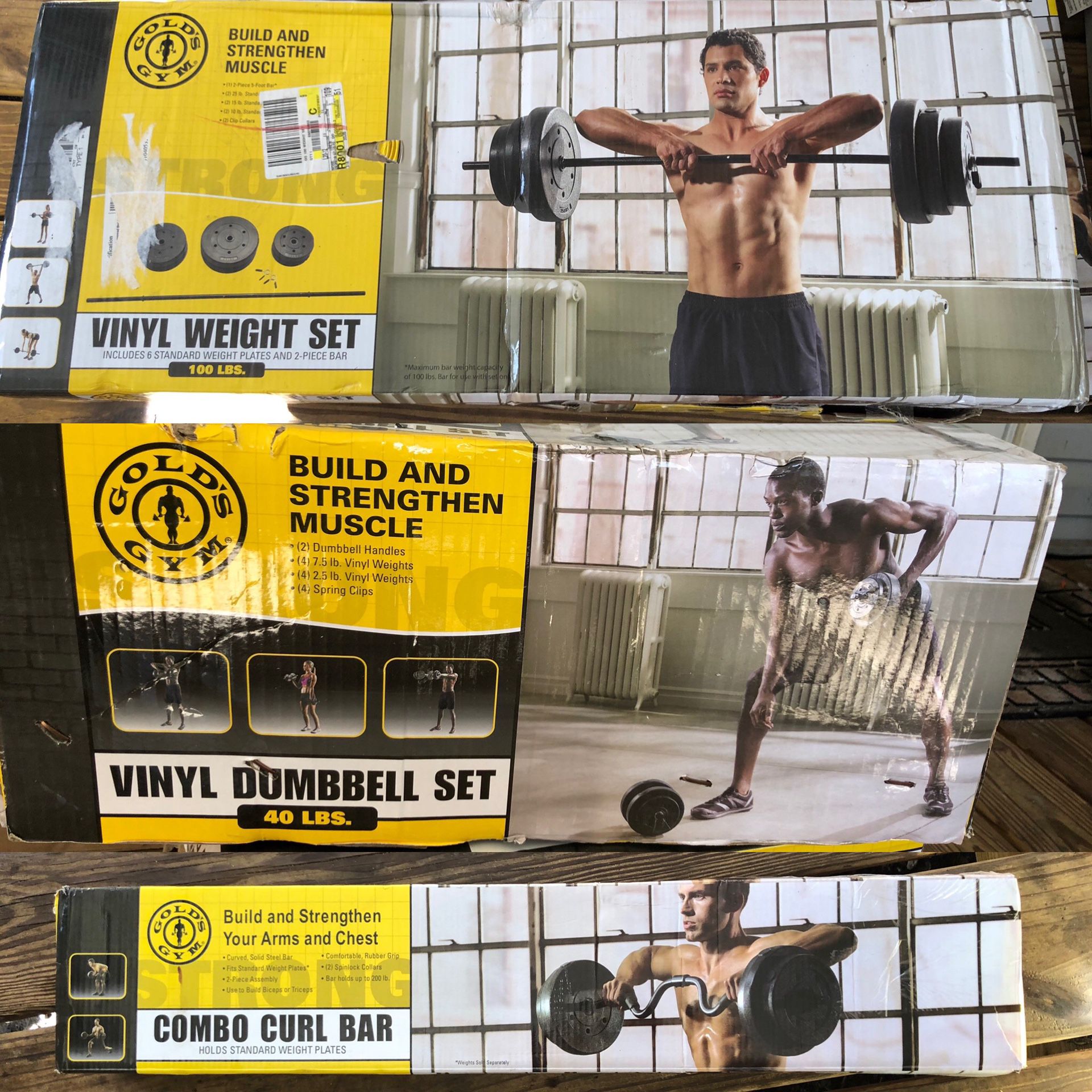 Golds gym work out equipment!! In box