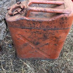 Vintage 5gallons Metal Gas Can