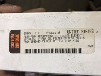 Custom Chrome Harley Davidson oil filter
