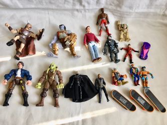 Lot STAR WARS ACTION FIGURE KIDS BOYS TOYS CLONE WARS MINI SKATE BOARDS